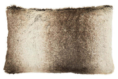Bosie Lamina Mocha Ombre Rectangular Fur Cushion