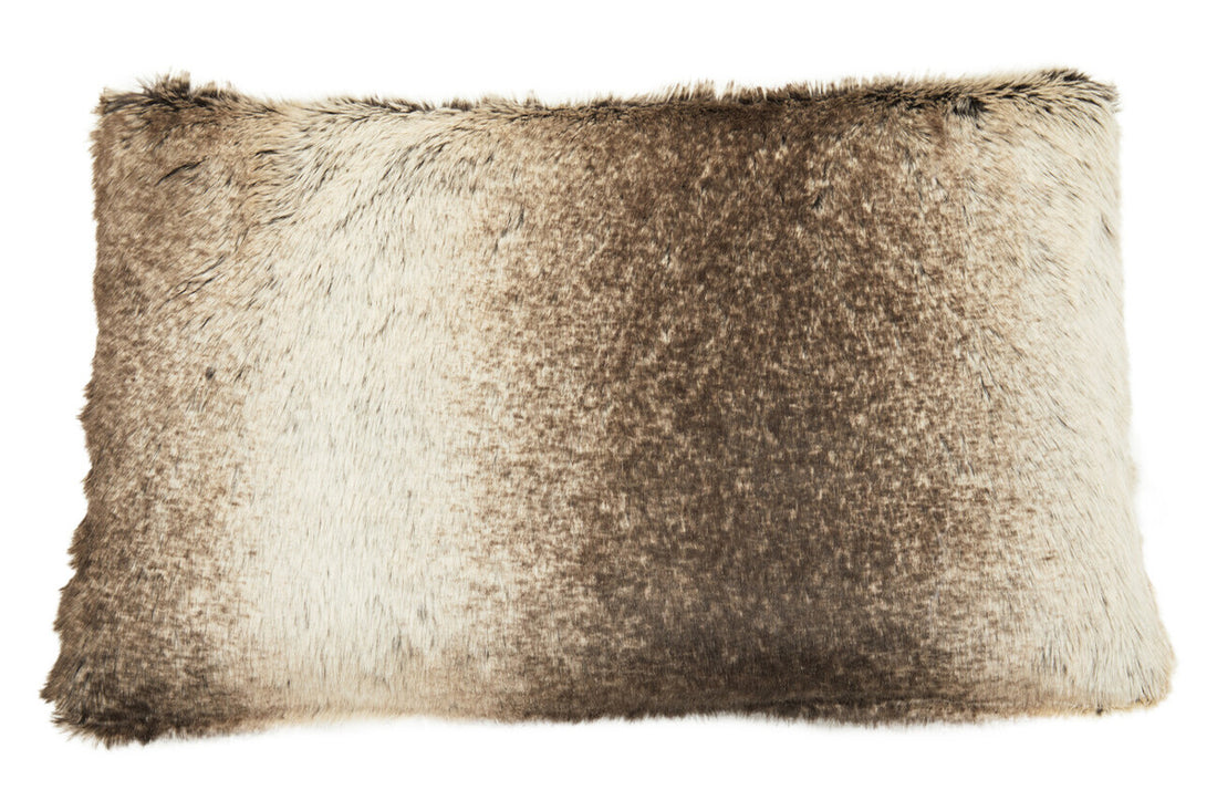 Bosie Lamina Mocha Ombre Rectangular Fur Cushion - Image 3