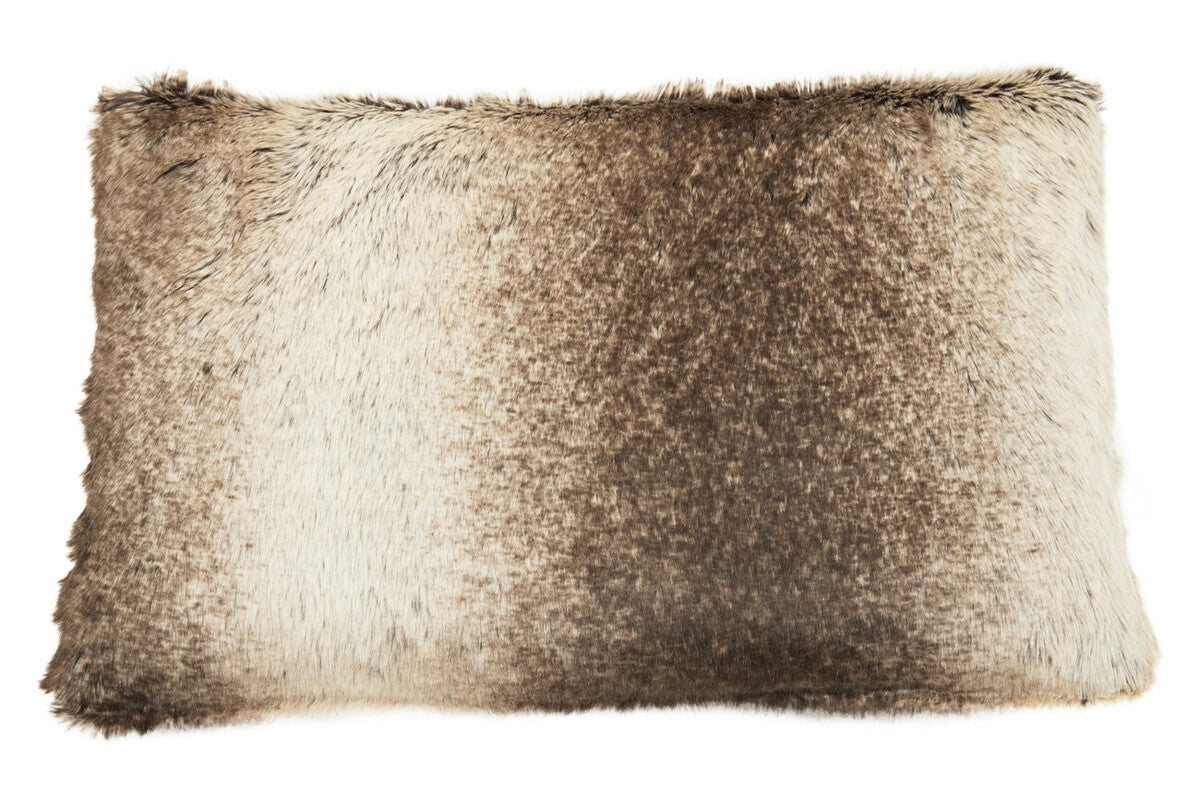 Bosie Lamina Mocha Ombre Rectangular Fur Cushion