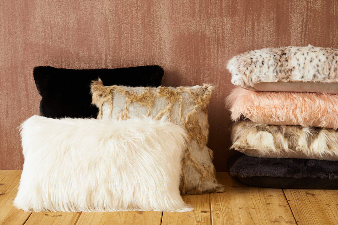 Bosie Lamina Natural Rectangular Fur Cushion - Image 7