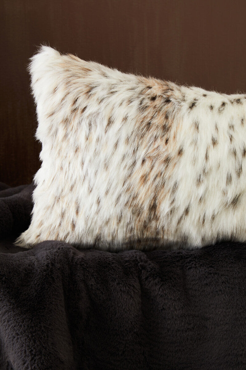 Bosie Lamina Animal Print Rectangular Fur Cushion - Image 5