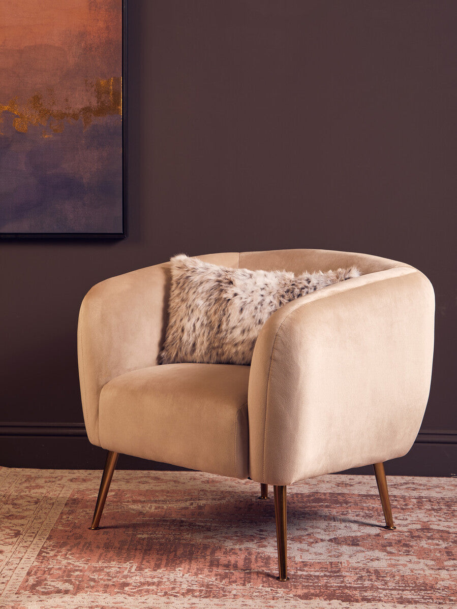 Bosie Lamina Animal Print Rectangular Fur Cushion