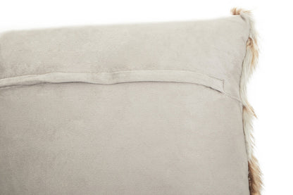 Bosie Lamina Grey And Natural Square Fur Cushion