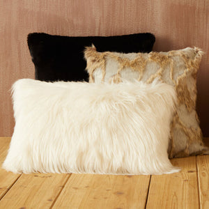 Bosie Lamina Cream Fur Cushion