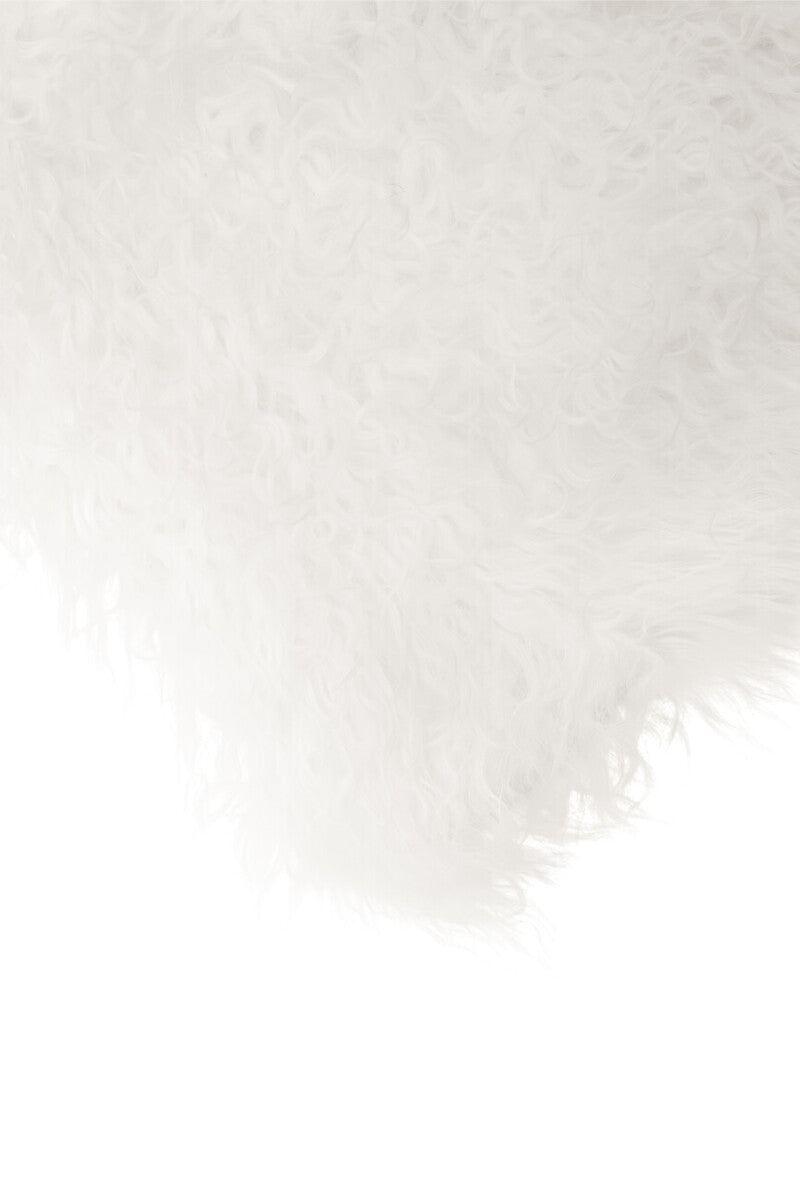 Bosie Real Mongolian Fur White Square Cushion - Image 10