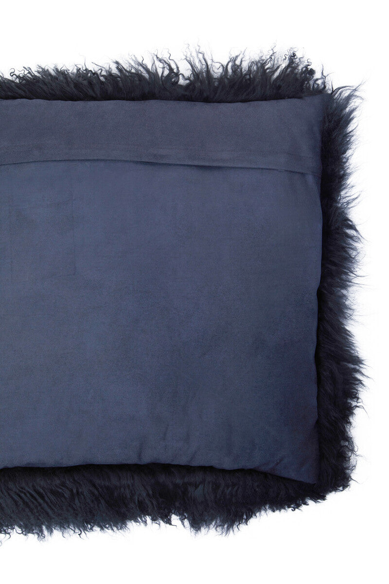 Bosie Real Mongolian Fur Black Square Cushion - Image 7