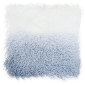Bosie Mongolian Fur Grey Ombre Square Cushion