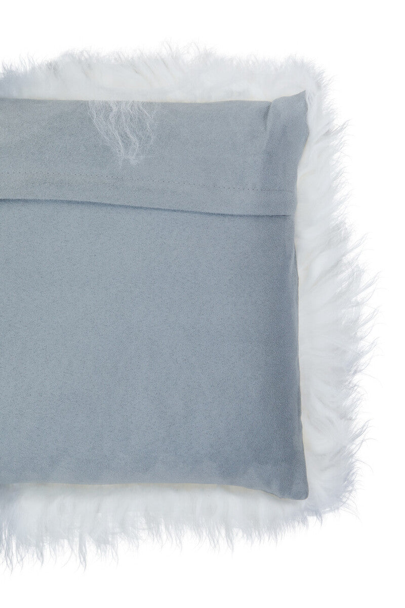 Bosie Real Mongolian Fur Grey Ombre Rectangular Cushion - Image 3
