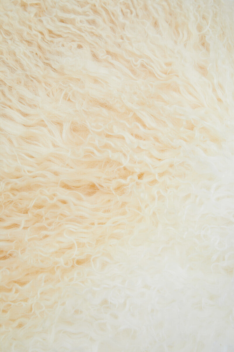 Bosie Real Mongolian Fur Natural Ombre Square Cushion - Image 12