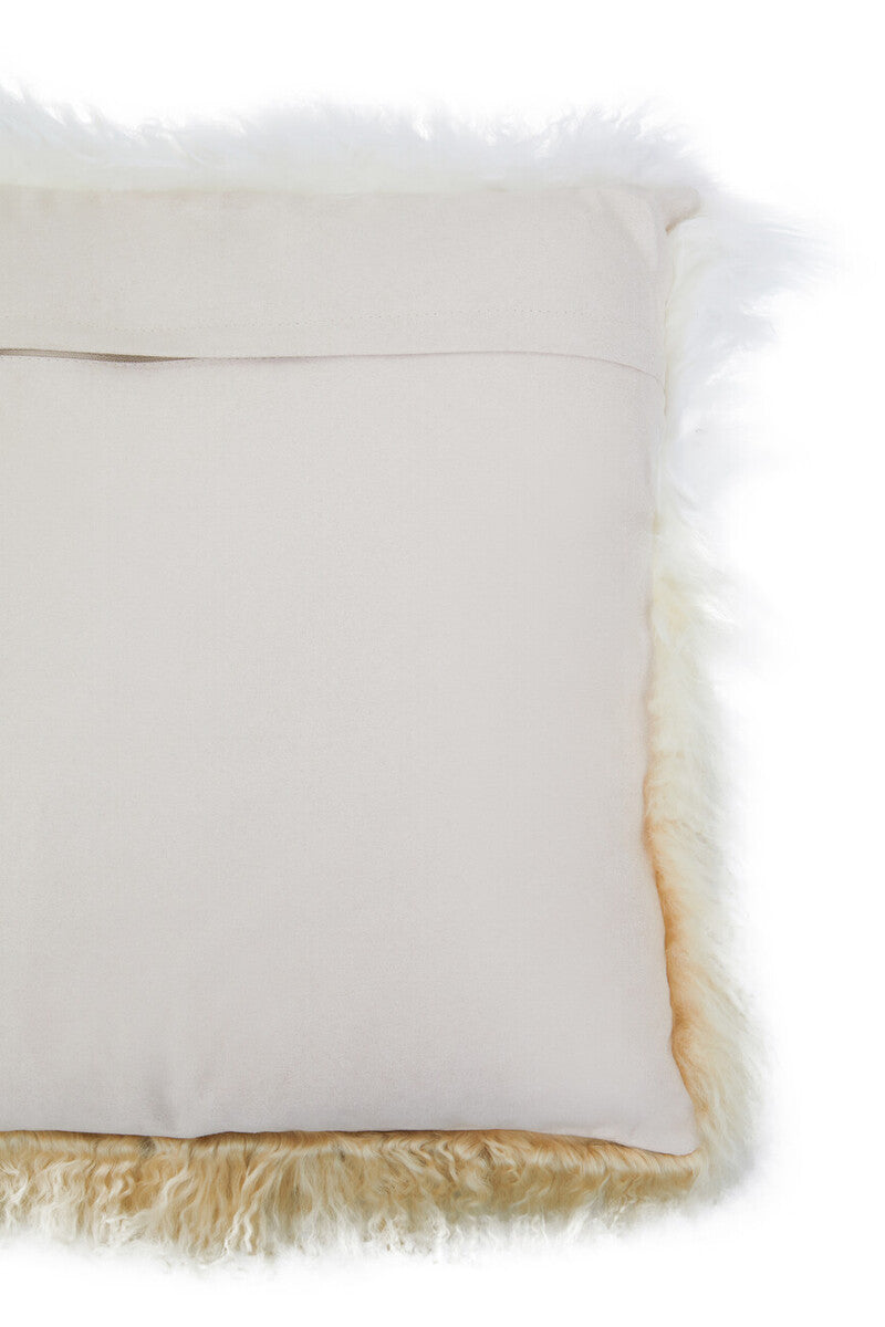 Bosie Real Mongolian Fur Natural Ombre Square Cushion - Image 13