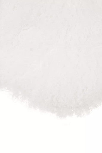Bosie Mongolian Fur White Round Cushion