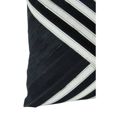 Bosie Safira Black and White Hair on Leather Cushion - Image 9