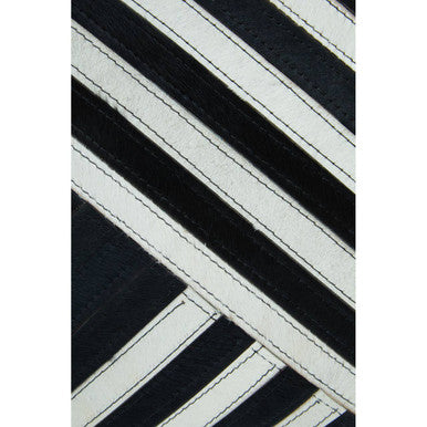 Bosie Safira Black and White Hair on Leather Cushion - Image 11