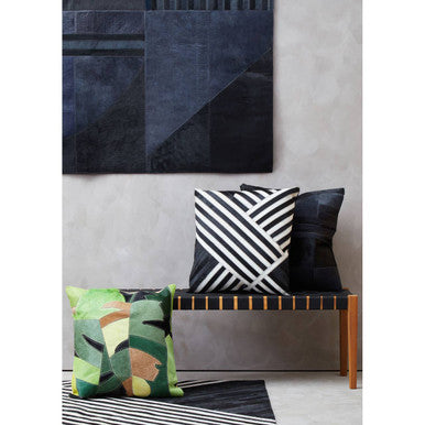 Bosie Safira Botanical Hair on Leather Cushion - Image 8