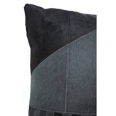 Bosie Safira Black And Grey Hair on Leather Cushion - Image 9
