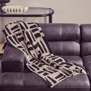 Natural and Black Throw | Bosie Ozella
