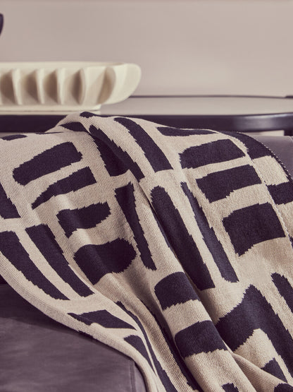 Bosie Ozella Natural And Black Throw