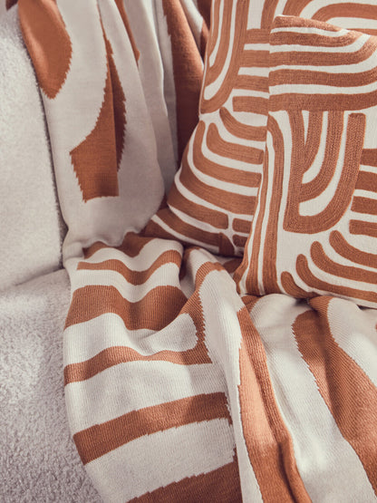 Bosie Ozella Natural and Terracotta Cushion