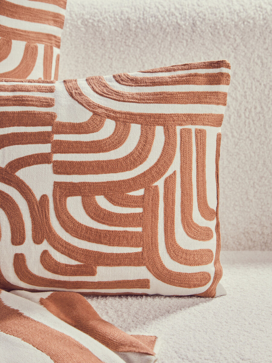 Bosie Ozella Natural and Terracotta Cushion