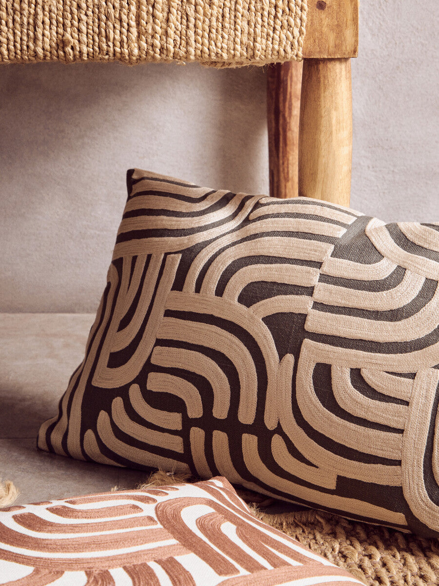 Bosie Ozella Natural and Terracotta Cushion