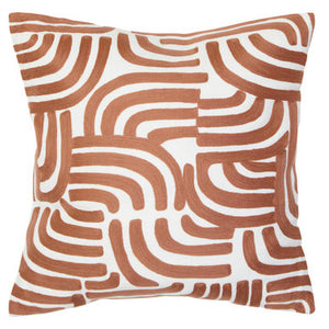 Natural and Terracotta Square Cushion | Bosie Ozella