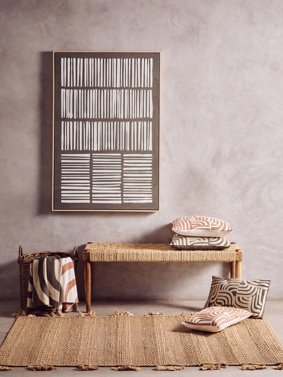 Bosie Ozella Natural And Terracotta Square Cushion - Image 8