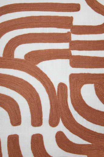 Bosie Ozella Natural And Terracotta Square Cushion