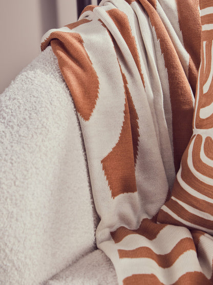 Bosie Ozella Natural And Terracotta Throw