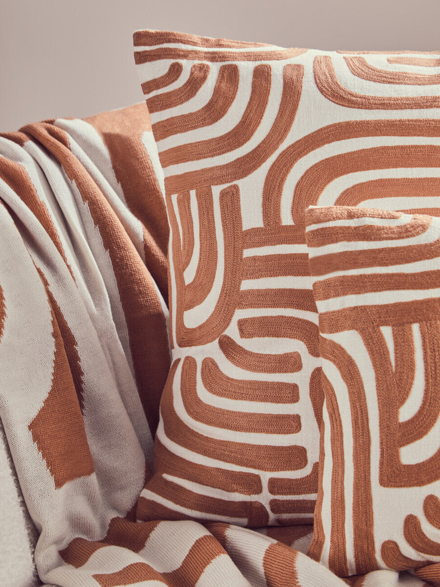 Bosie Ozella Natural And Terracotta Throw - Image 6
