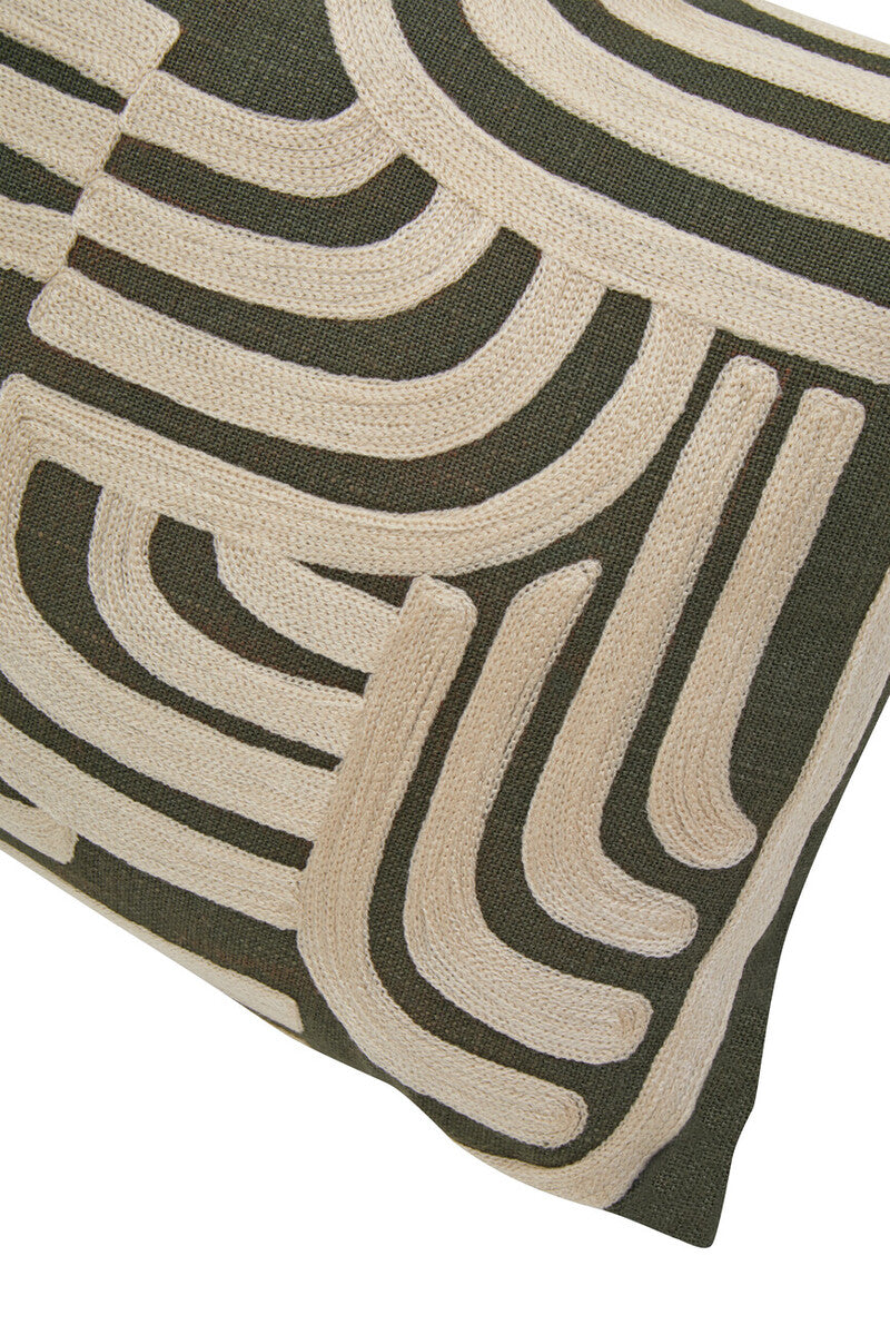 Bosie Ozella Natural And Green Rectangular Cushion - Image 12