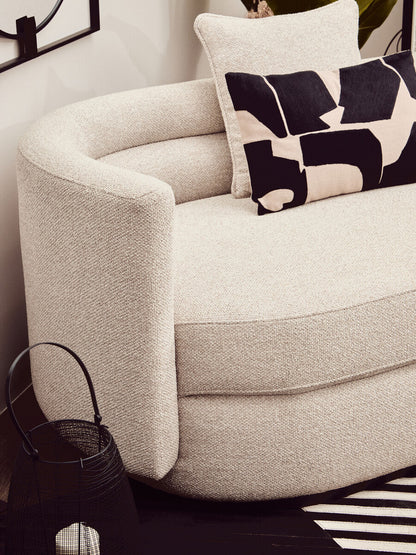 Bosie Ozella  Rectangular Natural and Black Cushion