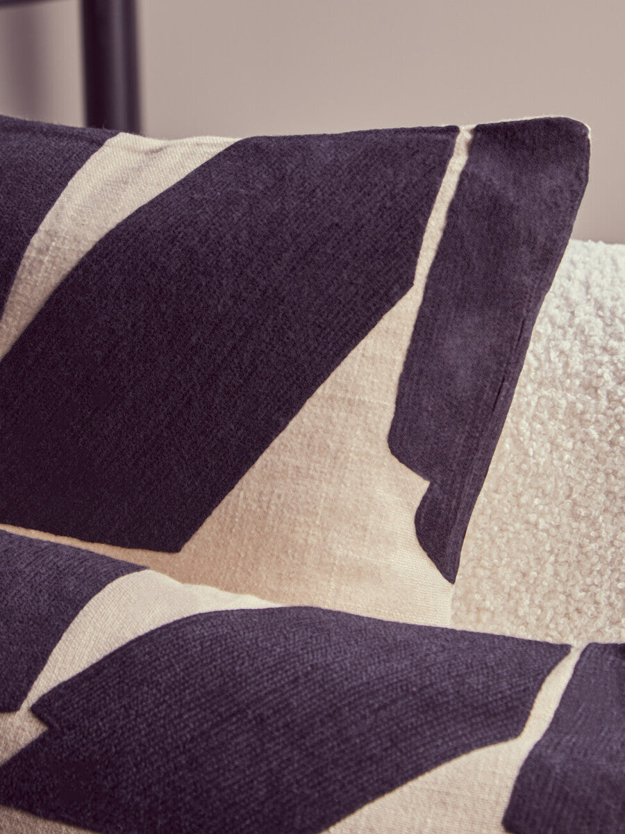 Bosie Ozella Black and Natural Square Cushion