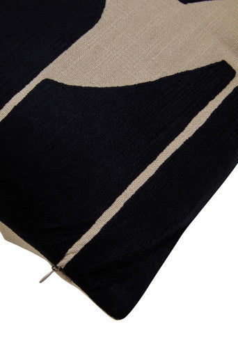 Bosie Ozella Natural And Black Square Cushion