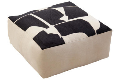 Bosie Ozella Natural And Black Square Floor Cushion