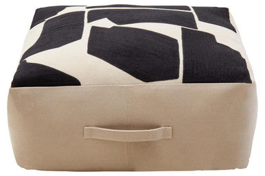 Bosie Ozella Natural And Black Square Floor Cushion - Image 5