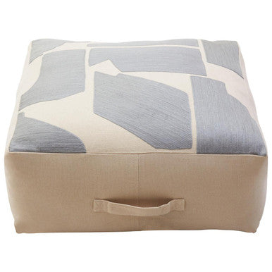 Bosie Ozella Natural And Grey Square Floor Cushion - Image 5