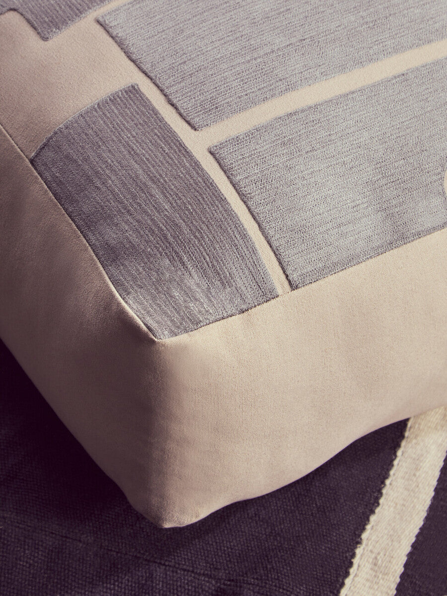 Bosie Ozella Natural And Grey Square Floor Cushion - Image 6