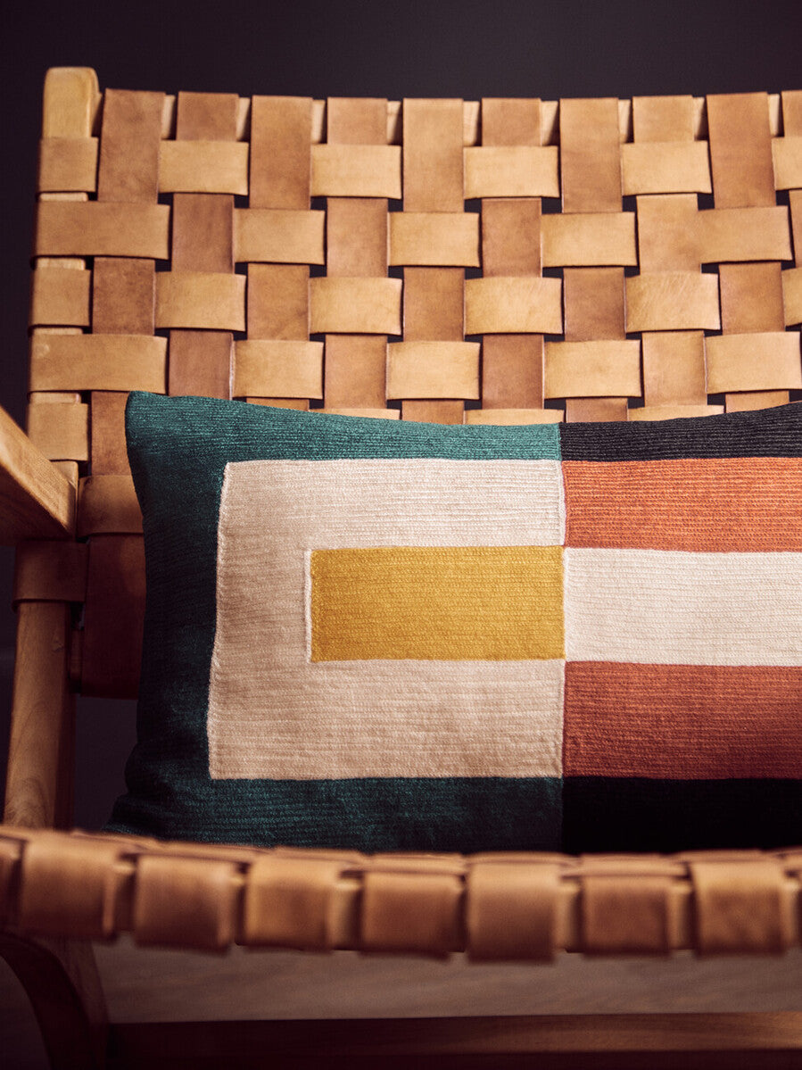 Bosie Ozella Multi Coloured Rectangular Cushion