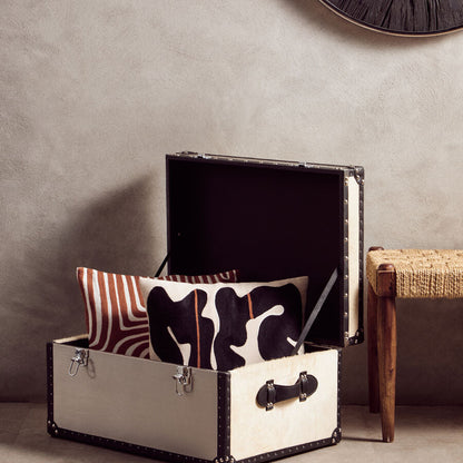 Bosie Ozella Rust And White Cushion