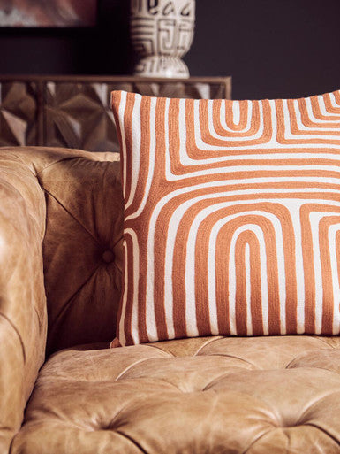 Bosie Ozella Rust And White Cushion - Image 4