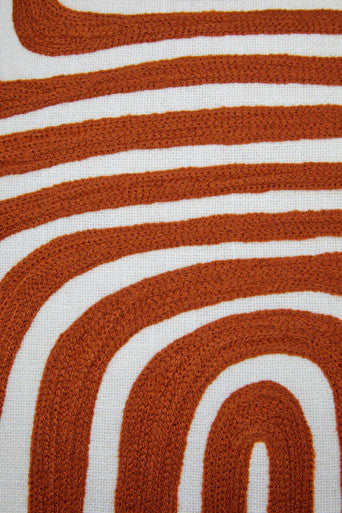 Bosie Ozella Rust And White Cushion - Image 10