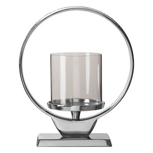 Cirqua Small Silver Finish Candle Holder
