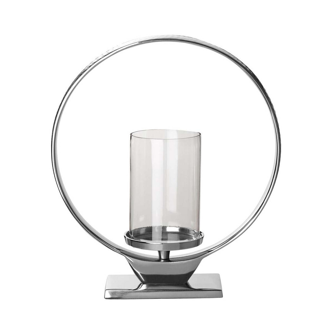 Cirqua Medium Silver Finish Candle Holder