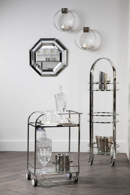 Cirqua Silver Finish Wall Sconce Candle Holder