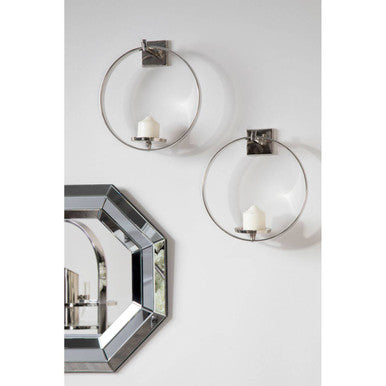 Cirqua Silver Finish Wall Sconce