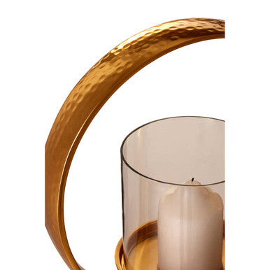 Cirqua Small Gold Finish Candle Holder