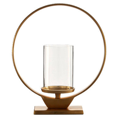 Cirqua Medium Gold Finish Candle Holder