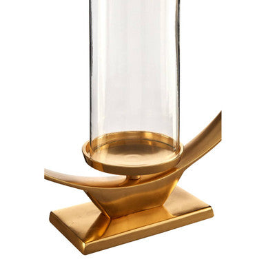 Cirqua Large Gold Finish Candle Holder