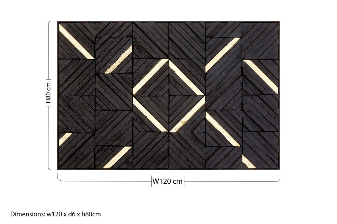 Modello Black Wood Carving Wall Art - Image 7