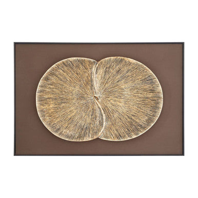 Modello Gold Finish Wood Panel Wall Art